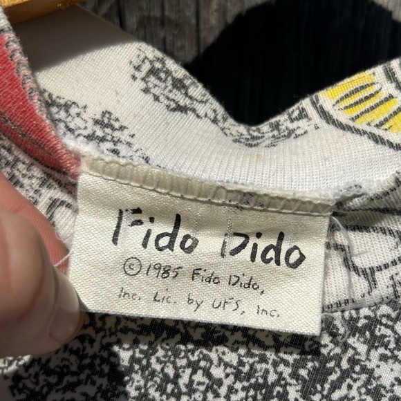 7-UP Fido Dido 80s Mascot Rare All Over Print Graphic Tee Large - Picture 8 of 8